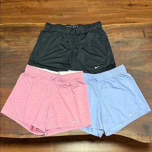 Nike Women's Athletic Shorts - Black, Pink, Light Blue